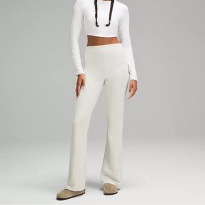 Lululemon Brushed Softstreme Ribbed Zip Flared Pant 32.5" in color “bone”